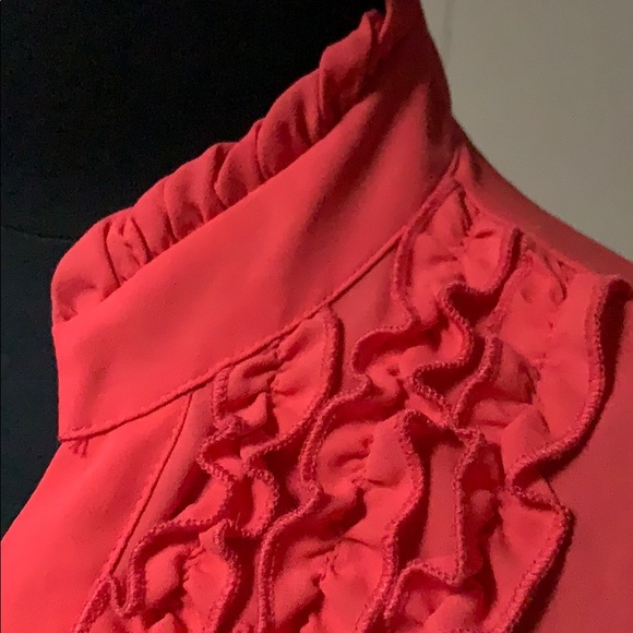 Beautiful V Neck With Front Ruffles Top - Picture 7 of 7